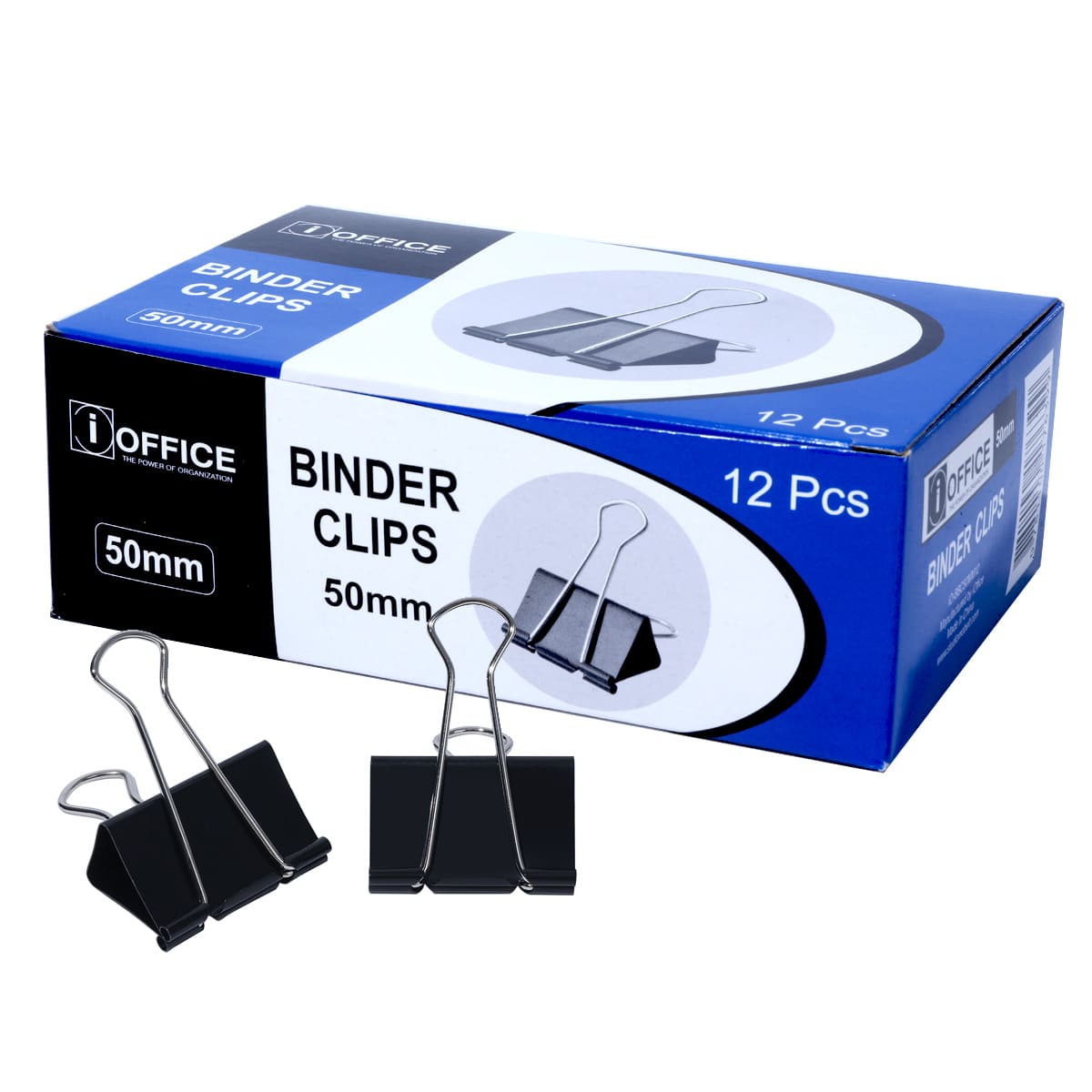 CLIP SUJETA DOCUMENTOS NEGROS EN CAJA 12PZ