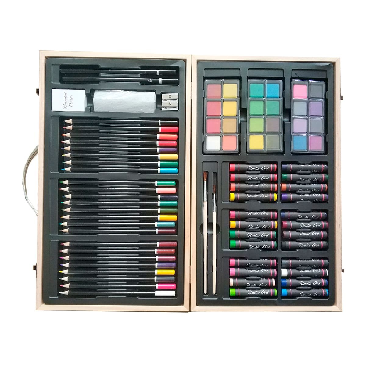 SET ARTÍSTICO CREATIVO ESTUCHE DE MADERA - Image 3