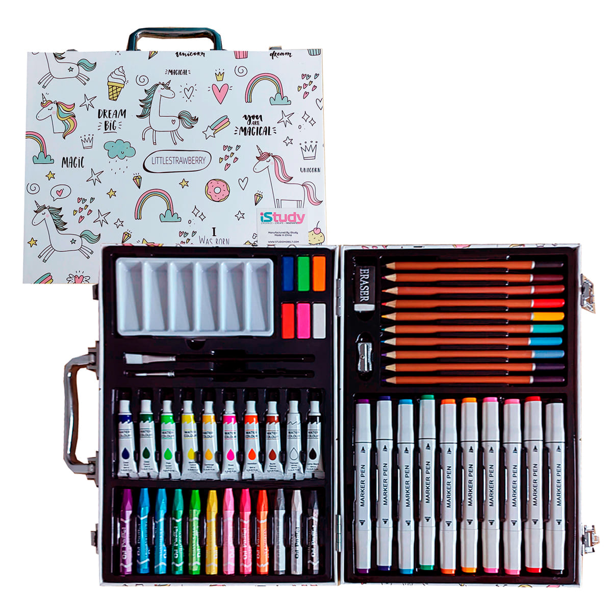 SET ARTÍSTICO CREATIVO ESTUCHE UNICORNIO