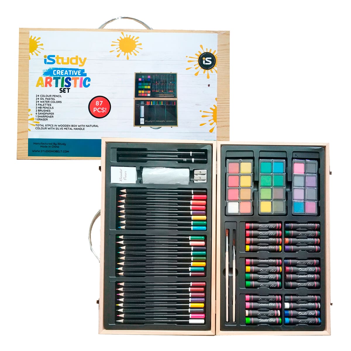 SET ARTÍSTICO CREATIVO ESTUCHE DE MADERA