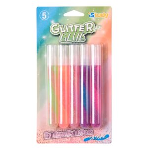 PEGAMENTO MULTICOLOR CON BRILLANTINA 5 PZAS