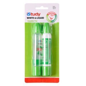 PEGAMENTO LÍQUIDO + PEGAMENTO BLANCO DE DOBLE PUNTA 2 PZAS