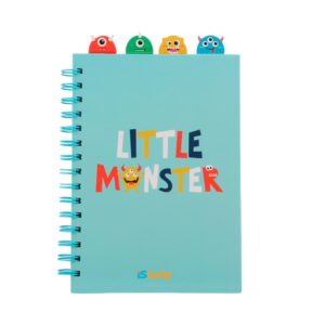 CUADERNO ESPIRAL CON SEPARADORES MONSTRUO