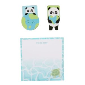 BLOC DE NOTAS Y MARCADORES MAGNÉTICOS PANDA