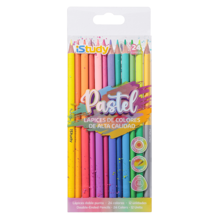 LÁPICES DE COLORES PASTEL DOBLE PUNTA