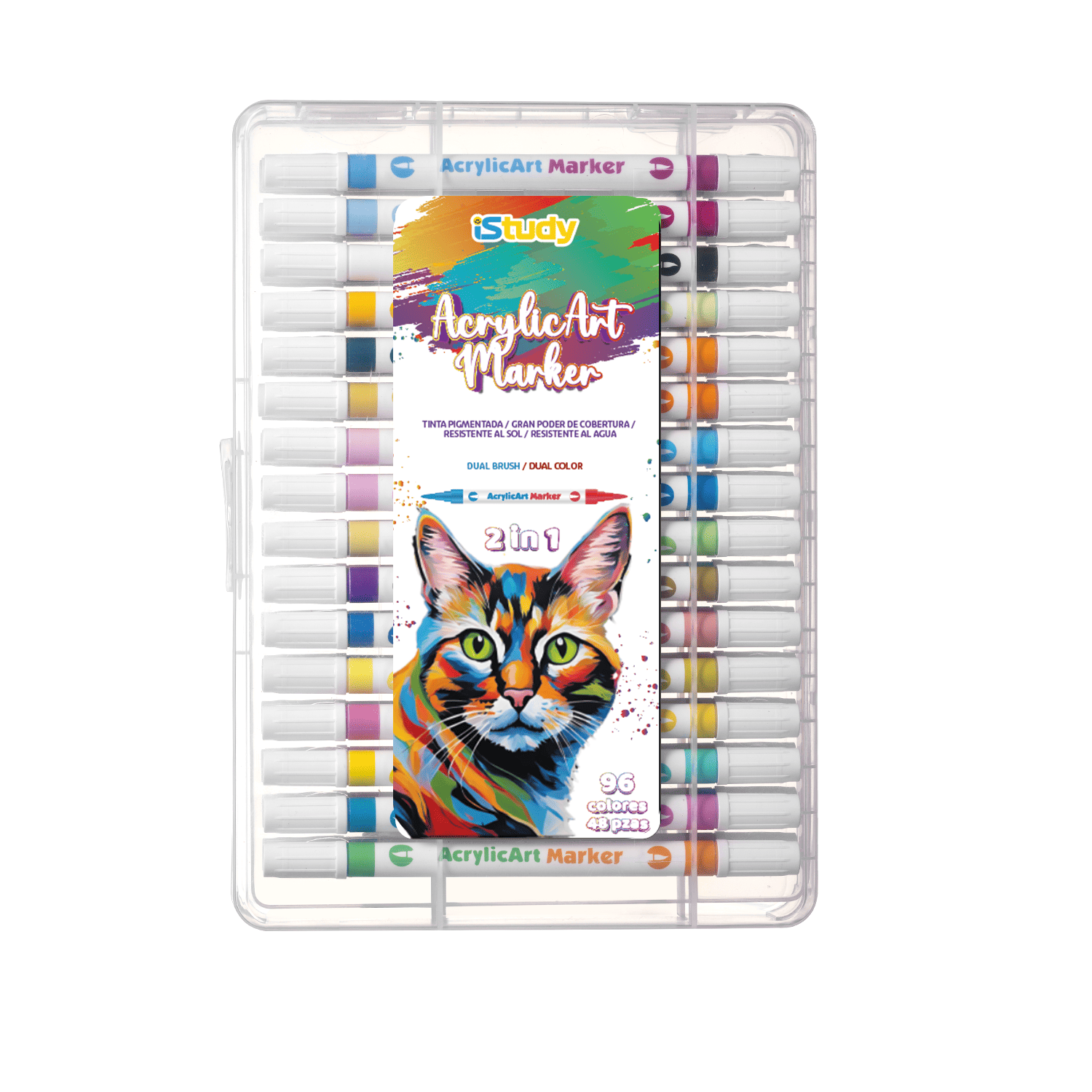 MARCADORES ACRÍLICOS 48 PIEZAS - Image 2